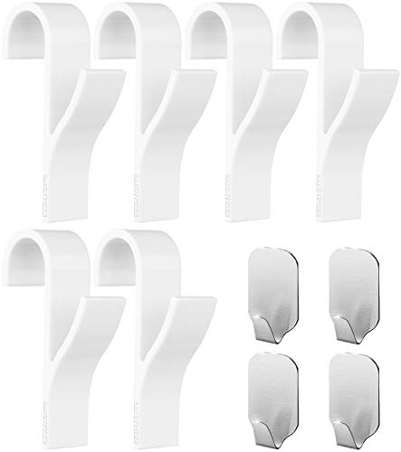 Ganchos para toallero (pack de 10) – 6 piezas de ganchos de plástico