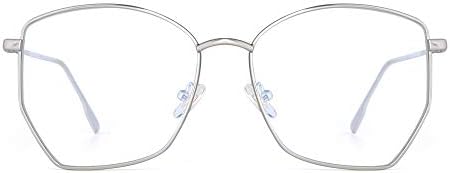 Geometric Blue Light Blocking Computer Glasses, Eye Protect Video Eyeglasses Anti Glare Men Women