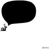 Kreidetafel SCHNECKE MIT SPRECHBLASE aus Tafelfolie Wandaufkleber Mö