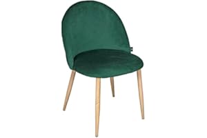 SAMIRA Sedia imbottita in velluto verde scuro mod. Sophie (Verde scuro, 1 pz)