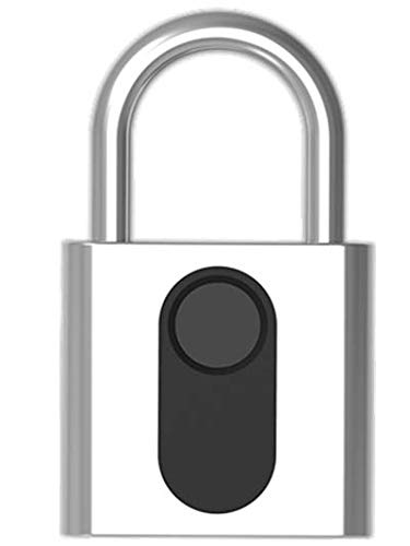 Candado para huellas dactilares con batería recargable/Cerradura de seguridad sin llave con desbloqueo de huellas dactilares/Candados combinados para maletero de puerta