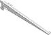 Element System Winkelträger Bracket 1–row, Set of 2, 5 settings, 3 colours, length 38 CM for Wooden Floors, 18133–00057 Wall Rail, White