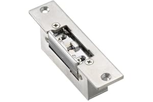 MOTIC Cerradura Eléctrica Simétrica, abrepuertas con Memoria y Bloqueo de Baja Corriente 400mA para 12VDC, Pestillo Ajustable - Seguridad Avanzada y Alto Rendimiento