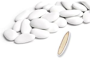 GÉNÉRIQUE Dragées Amandes Avola Marquise Artisanales Françaises Premium, 42% d'Amande, Blanc, 500g, Pour Cadeaux Invités Mariage, Baptême, Communion