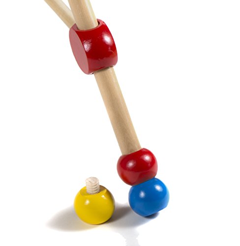 Bieco 23000014 – Baby Holz Spieltrapez höhenverstellbar ca. 64 x 55 cm, rot - 3