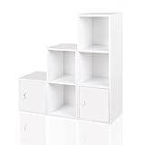 Regal Kinderregal Treppenregal Raumteiler Stufenregal Bücherregal Standregal Weiß