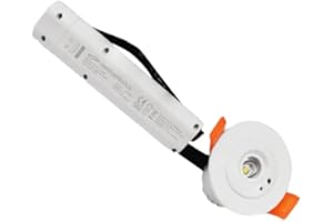 GASIASHOP SRL FARETTO LED di Emergenza Anti Black-out con Montaggio AD Incasso 3 Watt Durata 3 Ore - Bianco Freddo