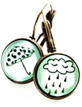 Ohrringe - Kleine Wolke mit Regenschirm