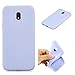 Produktbild Misstars Silikon Hülle für Samsung Galaxy J3 2017 (EU Version), Soft Flex TPU Case im Candy Design Ultra Dünn Schutzhülle Matt Weich Handyhülle Anti-Stoß Kratzfeste für Samsung Galaxy J3 2017 SM-J330F, Lila