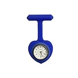 Easy Go Shopping Krankenschwester Uhr Brosche Silikon mit Pin Clip Glow In Dark Infektionskontrolle Design Gesundheitswesen Krankenschwester Arzt medizinische Brosche Uhr (Farbe : Sapphire)