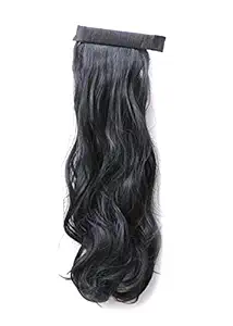 Navjai Natural Wig Synthetic Hair looking Scale Ponytail Hair Wig/Extension Ponytail Long Hair Curly 16-17 Inches Hair Black Colour for Women & Girls ( Pack of 1 )
