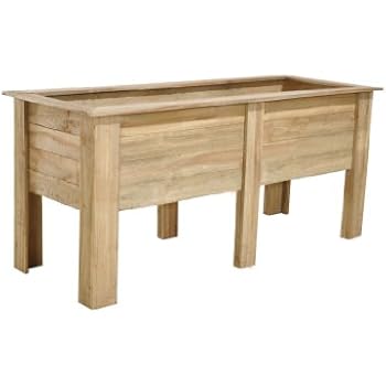 Garden Larch Wooden Garden Planter on extra high legs 500 