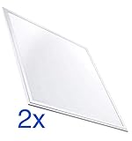 Idoneo techo modular Led Atomant 2x Panel Led 60 x 60 cm, 40 W, 3200 lumenes, Blanco Frio, 6500K. Driver Incluido, 595x595x9mm, 2