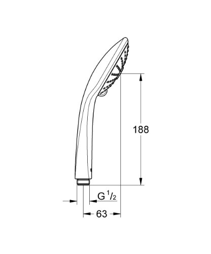 GROHE Vitalio joy massage Handbrause 2 Strahlarten mit Dimmer 27319000 - 2