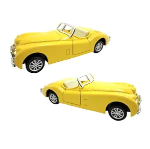 LitTOLS Classic Vintage Car Toys for Kids Adults | Die Cast Metal Pull Back Vehicle for Boys Girls | 1:32 Scale Model Realistic Doors Open Decorative Showpiece - (Pack of 1)