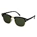 Silver Kartz Clubmaster Gold Classic Wayfarer Unisex Sunglasses (wy034|40|Black & Green) RS.295.00