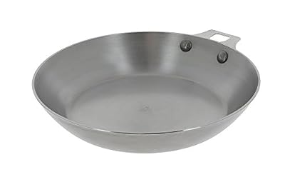 De Buyer 5630.28 'Mineral B Element' Poêle Ronde Revêtue de Cire d'Abeille - Tôle d'Acier Blanche - avec Embase pour Queue Amovible - Diamètre 28 cm