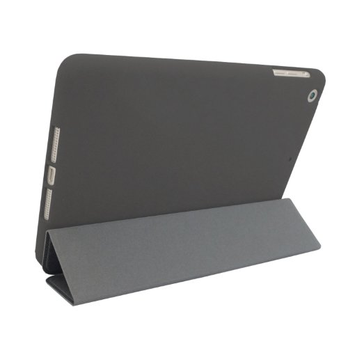 Khomo iPad Mini 1, 2, 3 Hülle Case Graues Gehäuse mit doppelten Schutz ultra dünn und leicht, Smart Cover – Italic Grey - 5