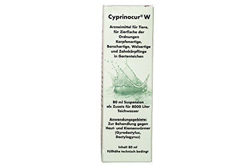 Cyprinocur W Wurmkur, 80 ml – ungefährlich für Fische im Koi-Teich – Medikament bekämpft schnell Parasiten, Saugwürmer, Egel, Hakenwürmer und Bandwürmer