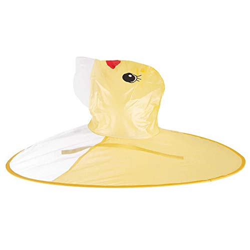 Preisvergleich Produktbild 1pc kreativer Regenmantel-Regenschirm-Kopfbedeckung... faltbarer im Freienfischerei-Golf-Kind-Regen-Mante... Transparente Regenschirme UFO-Kind-nicht Griff-Kap-Poncho-Gelb-Ente-automati