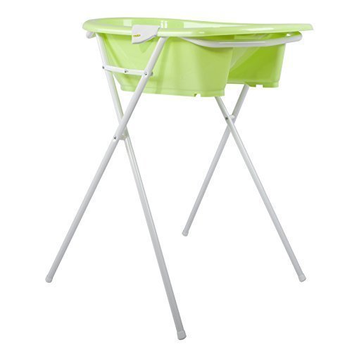 Preisvergleich Produktbild Badewannenständer inkl. anatomische Babywanne Hippo grün Badewanne