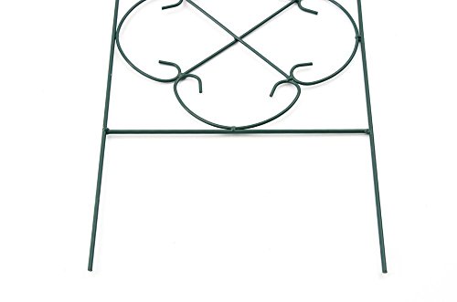 CLP Pflanzen Metall-Rankgitter SALERNO, Größe ca. 125 x 30 cm, Stabstärke der Rankhilfe 0,5 – 1 cm, massiv grün - 6