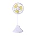 Produktbild MFMMQQ USB Ventilator Mini Desktop Tischventilator Handventilator Mit 2000 MAh Aufladbarer Batterie,Lüfter 3 Geschwindigkeiten Mit An/Aus-Schalter 360°Drehbar Für Indoor/Outdoor Aktivitäten - Weiß