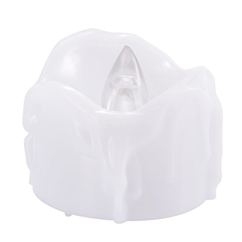 Batteriebetriebene Kerzen mit Fernbedienung, PChero 24er-Pack batteriebetriebene LED-Kerzen, geruchlose, flackernde Teelichter ohne echte Flammen, bis zu 48 Stunden Betriebsdauer, perfekt für Geburtstag, Hochzeit, Party, Wohnungsdekoration – [Gelb] - 6