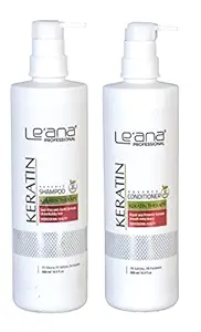 Leana professional Keratin Therapy Advance Shampoo And Conditioner Anti-Frizz And Clarify Formula Shine (500 ml) (Combo)
