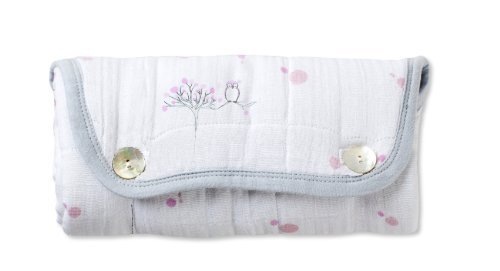 aden + anais 100% Cotton Muslin Portable Changing Pad, For The Birds, Owl Color: For The Birds Owl (Baby/Babe/Infant - Little ones)