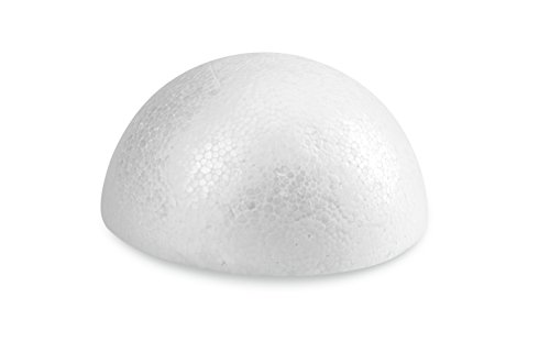 FloraCraftSmoothFoam Half Ball, Smooth Foam, White, 4.5 x 4.5 x 2.25