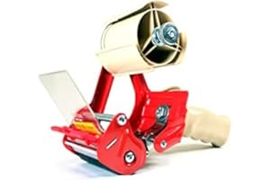 PAMPOLS Dispensador Cinta de Embalar Precintadora Industrial para Embalar con Cinta Adhesiva Máquina para Encintar Cajas con Freno, Portacinta de Embalaje y Mudanzas, Muy Fácil de Usar | Ancho 75mm