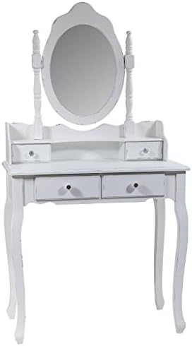 CREATIONS Meng – Kit Drawer Wooden Dressing Table Cabinet with Mirror ref-13039