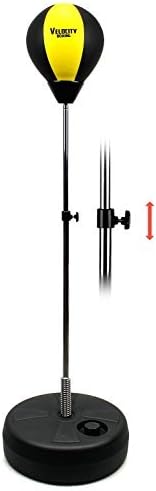 Velocity Boxing Children's Deluxe Freestanding Reflex Punching Bag w/ Pair of Gloves, Hand Pump, Adjustable Height 35 - 53 by Velocity Boxing