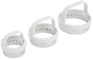 Norpro 3490 Scallop Biscuit/Cookie Cutter, Metallic, Set of 3