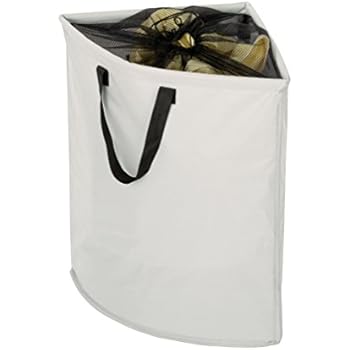 WENKO 3440006100 Eck-Wäschesammler Stone - Wäschekorb, Fassungsvermögen