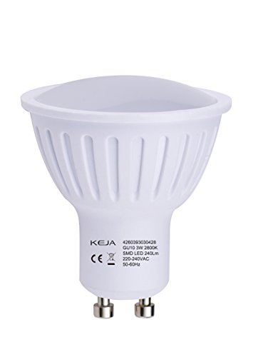 Preisvergleich Produktbild GU10 SMD LED Strahler 3W, Spot mit Energieeffizienzklasse A+, warmweiß, KEJA