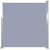Color: Gris plata + gris vidaXL Toldo Lateral Retráctil 140x300 cm Gris Parasoles Sombrillas Exterior