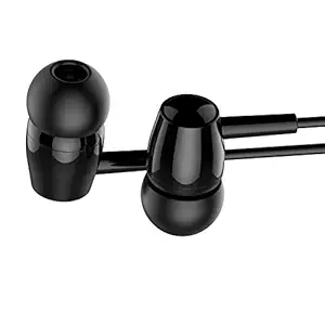 KDM KM 25 Wired In Ear Headset with Mic - Black