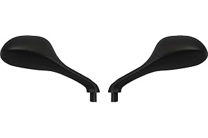 MY MOTO PARTS Pair of Black Motorcycle Fairing E-Marked Mirrors, Rectangle 8mm Bolt, Fits Gilera Runner 125 FX/SP/ST E3/VX/ 180 FXR/SP/VXR/ 200 VXR/E3/Runner 50/SP/Pure Jet/ RV 200/Roadster 1979-2010 Piaggio Engine