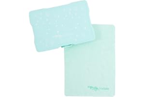 Craftelier - Stamp Cleaner Microfiber Cloth and Organiser Box to Keep Your Stamps in Perfect Condition | Size Cloth 20 x 14,5 cm and Box 17 x 12 x 3 x 3 cm - Colour Mint with Constellations
