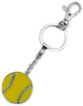 Softball Keychain: #1 Top Selling Gift for Softball Player, Coach and Team. Why Purchase Another Softball Trophy?