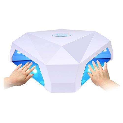 Secador de Uñas, Erosway Lámpara led uñas de 60w, curación para dos manos a la vez, temporizador 5