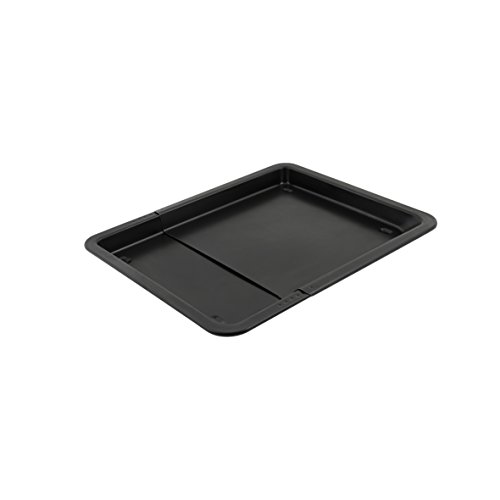 Axentia Universal Backblech zum Ausziehen, schwarze Kuchenform, 33 bis 52 cm, ideal in jedem Backofen, ob für Pizza oder für kreative Blechkuchen, antihaftbeschichtetes Kuchenblech mit etxtra hohem Rand 2,5 cm, hitzebeständig bis 250°C - 2
