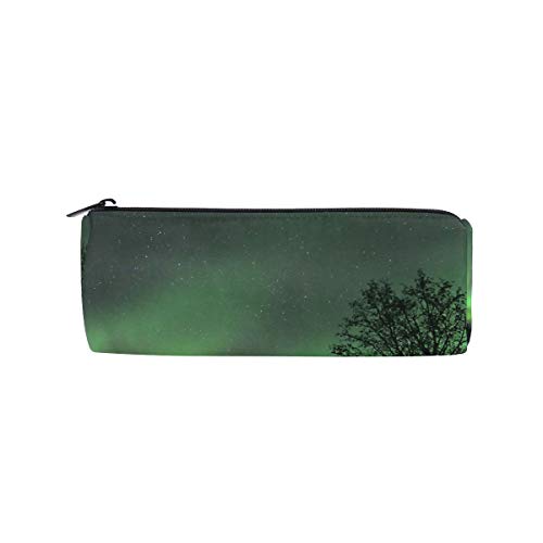 Pencil Case Red Flames Cool School Pen Pouch Office Zippered Pencil Cases Holder Women Makeup Bag