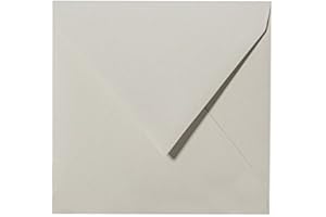 ‎PAPER24 25 Briefumschläge quadratisch 155x155 mm, 120 g/qm, Umschläge 155x155 mm in Grau