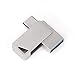 Produktbild ZUKN Typ-C/USB3.0 2-in-1 Handy-Computer-Flash-Speicher drehbare Zink-Legierung (Matte Prozess)-Silber,128GB