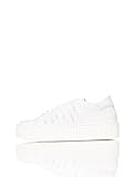 Inerior acolchado find. Zapatillas de Piel para Mujer, Blanco (White), 36 EU