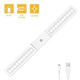 💡 Cobertura más Amplia: La longitud de la lámpara con 20 LEDs alcanza los 44cm, la barra de luz está inclinada en ángulos y distintas direcciones, así que el rango de luz será más equilibrada y amplia.