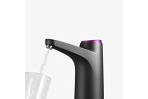 TIEMORE Distributeur Deau, Pompe à Eau Potable électrique, Pompe à Bouteille Deau électrique, Distributeur Deau électrique Automatique, Pompe De Distributeur Deau Rechargeable sans Fil USB